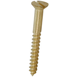 Countersunk Brass Slotted Screw 1 3/4" x 10