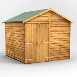 Power / Power Overlap Apex Shed 8' x 8' No Windows
