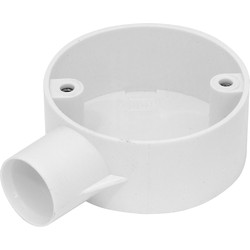 Profix 20mm PVC Conduit Box 1 Way White - 42582 - from Toolstation