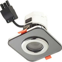 Sensio / Sensio Trio Tone 8W Integrated Dimmable Fire Rated Downlight IP65 Cube Tinted Black 700lm