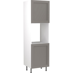 Kitchen Kit / Kitchen Kit Flatpack Shaker Kitchen Cabinet Tall Single Oven Unit Ultra Matt Dust Grey 600mm