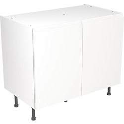 Kitchen Kit Flatpack J-Pull Kitchen Cabinet Base Unit Ultra Matt White 1000mm