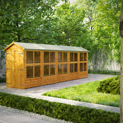 Power / Power Apex Potting Shed 20' x 4' - Double Doors