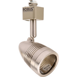 Robus Acorn 50W IP20 Track Spotlight Brushed Chrome - 43255 - from Toolstation