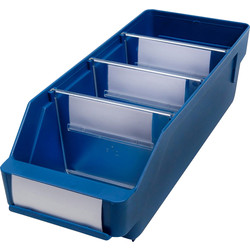 Blue Shelf Bin 300 x 120 x 95mm