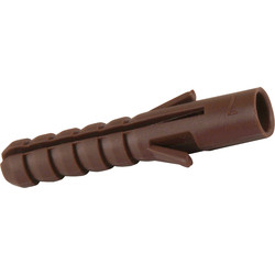 Fischer Plastic Contract Wall Plug Brown 7mm