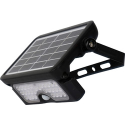Luceco Luceco 5W Solar Guardian PIR Floodlight IP65 Black 550lm - 43752 - from Toolstation