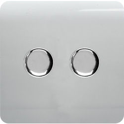 Trendiswitch Silver 2 Gang LED Dimmer Switch 2 Gang