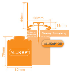 Alukap-XR Concealed Fix Wall Bar with Gasket