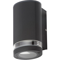 Zink / Zink Helix Up Or Down Wall Light IP44 1 x 35W Max