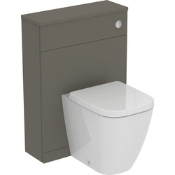 Ideal Standard / Ideal Standard i.life S Compact Matt Quartz Grey WC Unit and Worktop with Back to Wall Toilet and Soft Close Seat 600mm