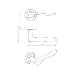 Serozzetta Verdun Lever On Rose Door Handles