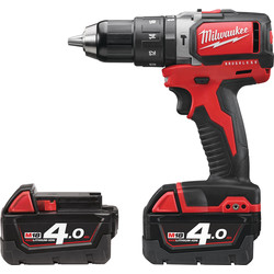 Milwaukee Milwaukee M18BLPD-402C 18V Li-Ion Cordless Brushless Compact Combi Drill 2 x 4.0Ah - 44757 - from Toolstation