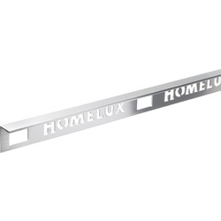 Homelux Stainless Steel Effect Straight Edge Tile Trim 10mm x 2500mm - 44775 - from Toolstation