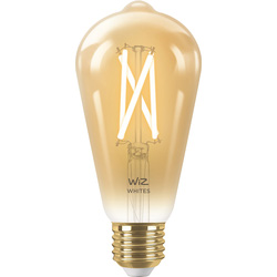 Philips / Philips WiZ LED Amber Filament Tunable White Smart Light Bulb ST64 E27 50W