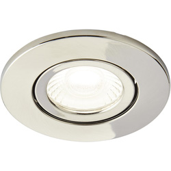 Spa Lighting Spa Integrated LED 5W Fire Rated Adjustable IP65 Downlight Satin Nickel 500lm 4000K - 45246 - from Toolstation