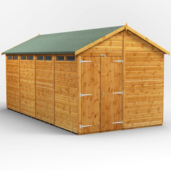 Power Apex Security Shed 16' x 8' - Double Doors
