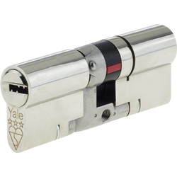 Yale Yale Platinum 3 Star Euro Double Cylinder 45-50mm Nickel - 45373 - from Toolstation