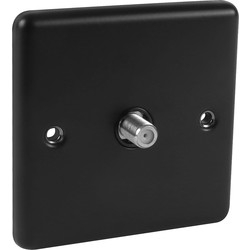 Wessex Electrical Wessex Matt Black TV Point Satellite 1 Gang - 45456 - from Toolstation