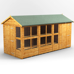 Power / Power Apex Potting Shed Combi including 4ft Side Store 14' x 6'