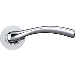 Stanza Siena Lever on Rose Door Handles Polished Chrome