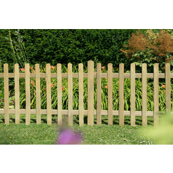 Forest Garden Pressure Treated Ultima Pale Picket Fence Panel 6' x 3'