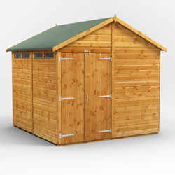 Power / Power Apex Security Shed 8' x 8' - Double Doors