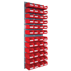 Barton Steel Louvre Panel with Red Bins