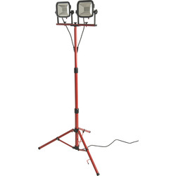 Luceco / Luceco 230V LED Slimline Twin Tripod Work Light IP65 2 X 15W 1200lm