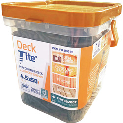 Deck-Tite Deck-Tite Deck Screw Tub 4.5 x 50mm - 46263 - from Toolstation