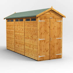 Power / Power Apex Security Shed 12' x 4' - Double Doors