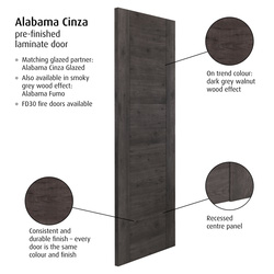 Alabama Cinza Laminate Internal Door