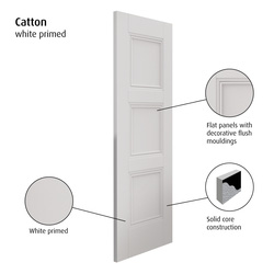 Catton White 3P Primed Internal Door