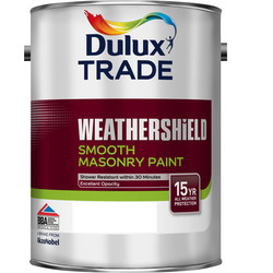 Dulux Trade / Dulux Trade Weathershield Smooth Masonry Paint 5L Pure Brilliant White