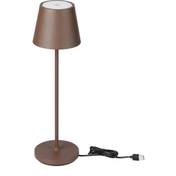 V-TAC IP54 LED USB Wireless Rechargeable Table Lamp 2W Corten 200lm 3000K