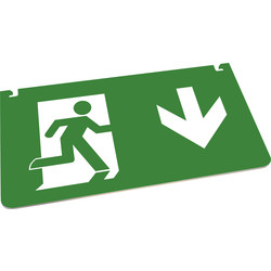 Integral LED Integral LED Multi-Fit IP20 LED 26m Emergency Exit Sign Legend Arrow Down - 47190 - from Toolstation