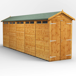 Power Apex Security Shed 20' x 4' - Double Doors