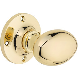 Oval Mortice Knob Brass - 47818 - from Toolstation