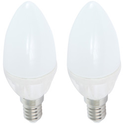 Meridian Lighting LED Opal Candle Lamp 5W SES (E14) 360lm - 47836 - from Toolstation