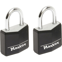 Master Lock Black Covered Aluminium Padlock 30 x 5 x 18mm