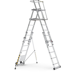 Zarges / Zarges ZAP Telemaster S Mini Telescopic Step Ladder 5-9 Tread 2720 x 820 x 400mm