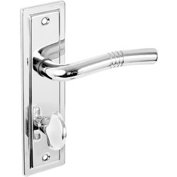 Urfic Nevada Door Handles Bathroom Polished - 47932 - from Toolstation