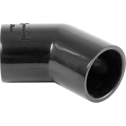 Solvent Weld Overflow Bend 21.5mm 135° Black