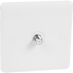 Wessex Electrical / Wessex White Coaxial Outlet 1 Gang Satellite