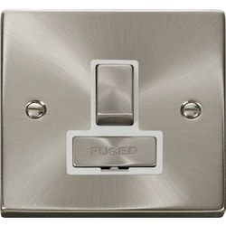 Click Deco Satin Chrome Fused Spur 13A Switched