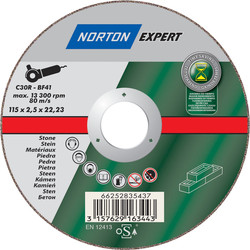 Norton / Stone Cutting Disc 230 x 2.5 x 22.2mm Flat