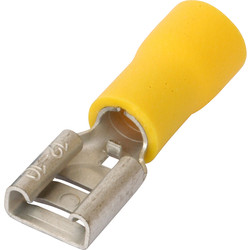 Spade Type Connectors Female 6mm Yellow