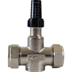 Made4Trade Made4Trade Automatic Bypass Valve Straight 22mm - 48829 - from Toolstation