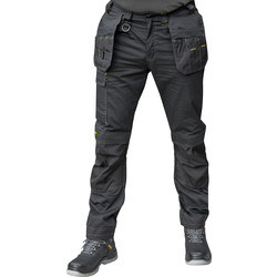 DeWalt / DeWalt Aspen Ripstop Stretch Holster Pocket Trousers Black 36" S