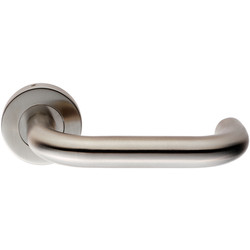 Eurospec Safety Handle on Sprung Rose Satin Stainless Steel